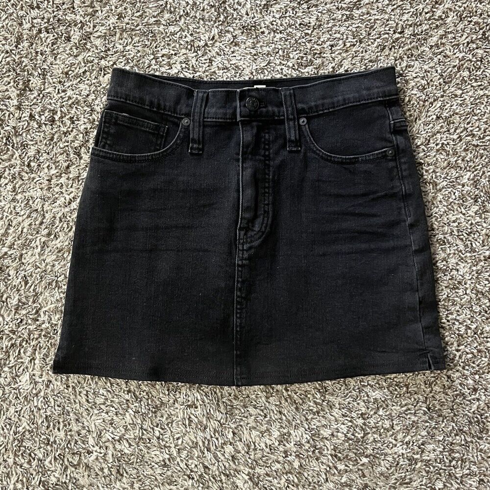 Madewell Black Denim Skirt Size 25